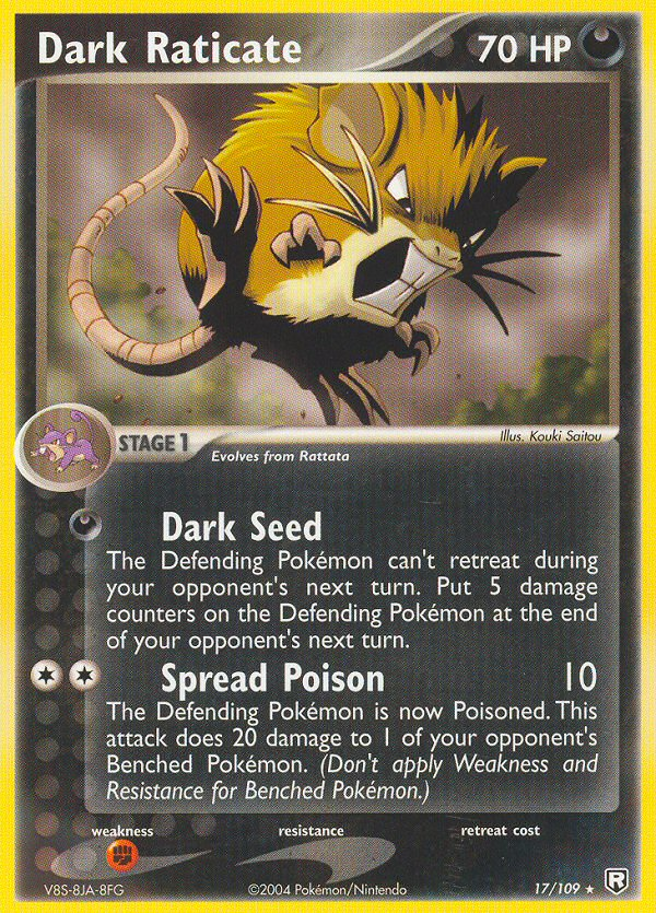 Team Rocket Returns Dark Raticate #17/109